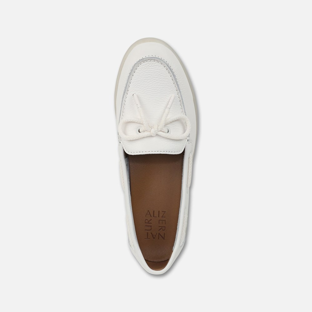 Naturalizer Keel Boat Shoe - Warm White Leather