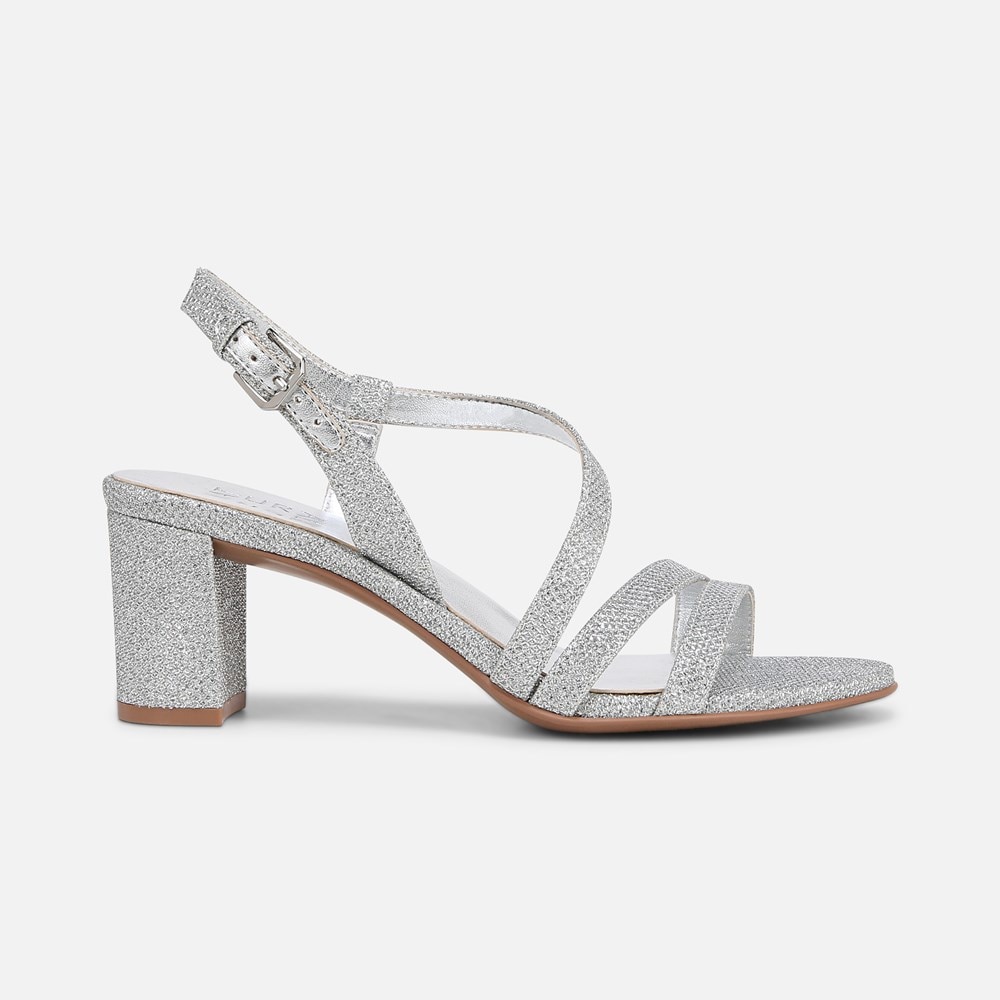 Naturalizer Vanessa Dress Sandal - Silver Fab Fabric
