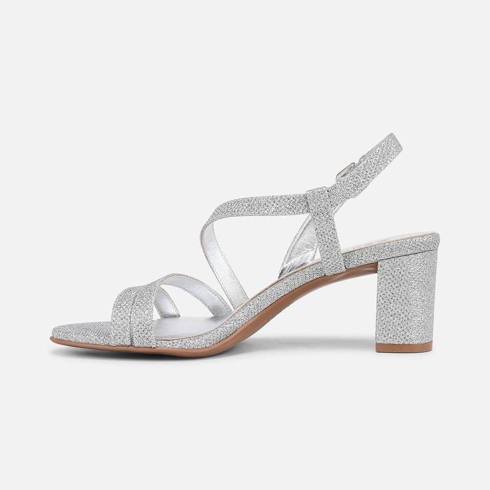 Naturalizer Vanessa Dress Sandal - Silver Fab Fabric