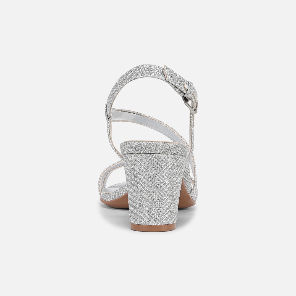 Naturalizer Vanessa Dress Sandal - Silver Fab Fabric