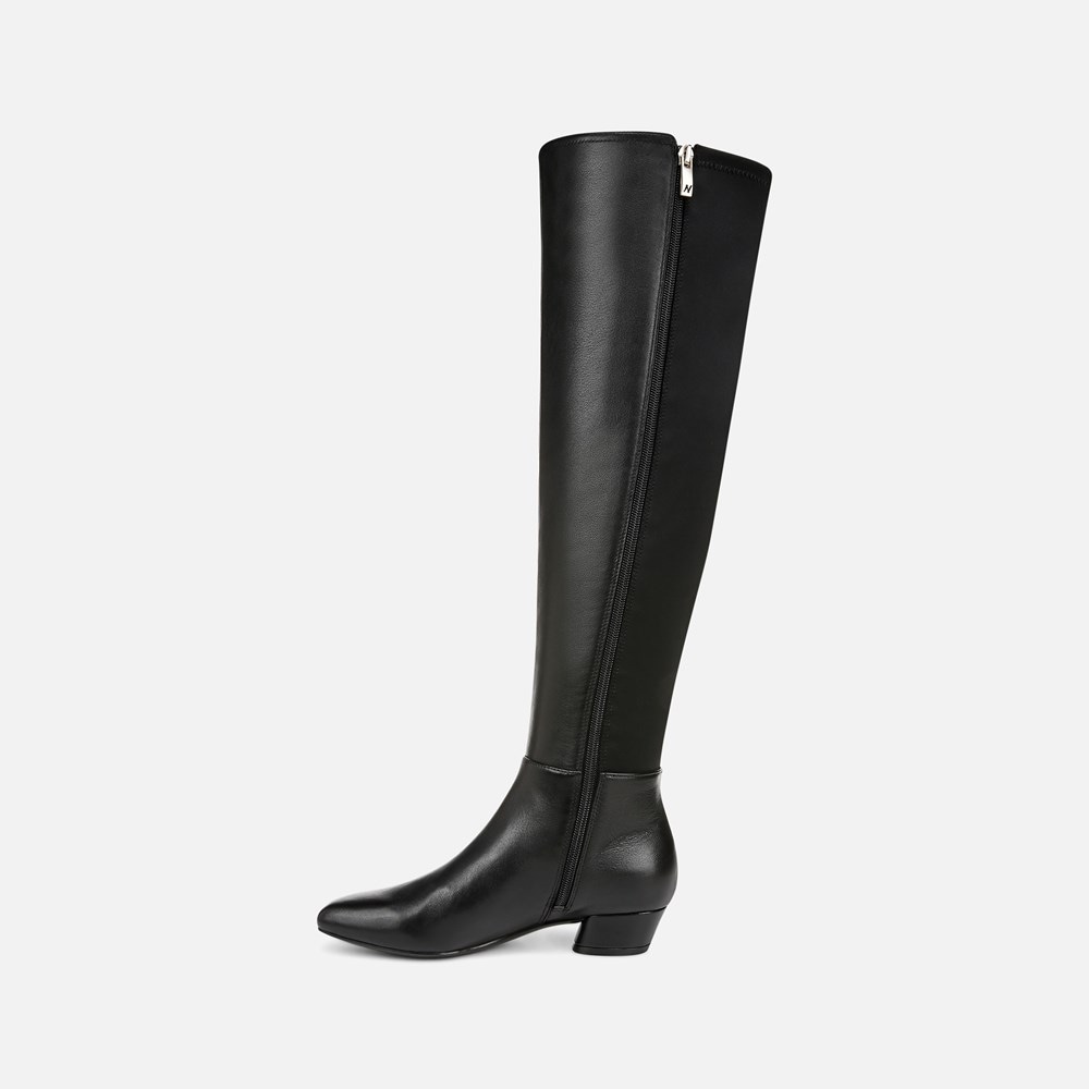 Naturalizer Reese Over The Knee Boot - Black Leather