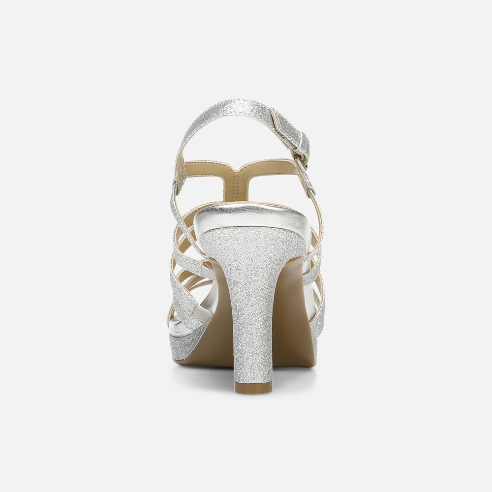 Naturalizer Baylor Dress Sandal - Silver Glitter Synthetic