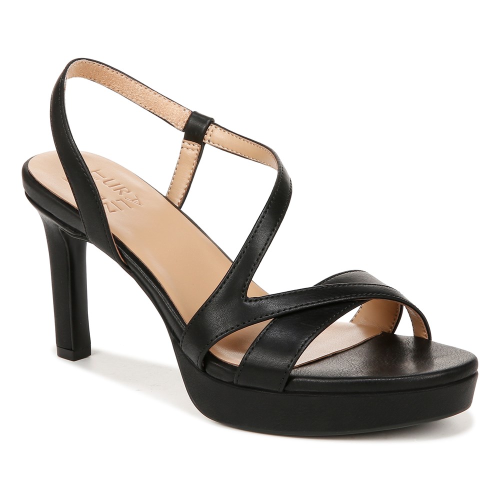 Naturalizer Abby Dress Sandal - Black Patent Faux Leather