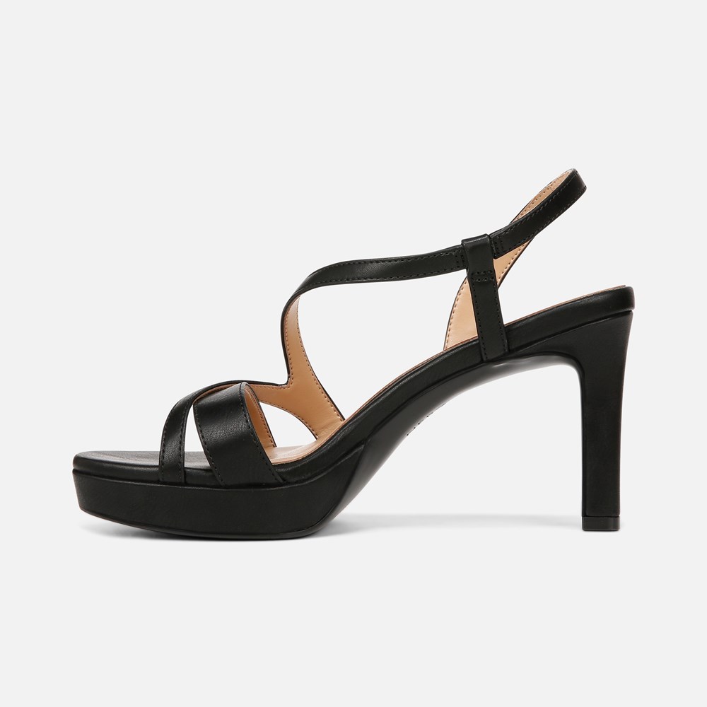 Naturalizer Abby Dress Sandal - Black Patent Faux Leather
