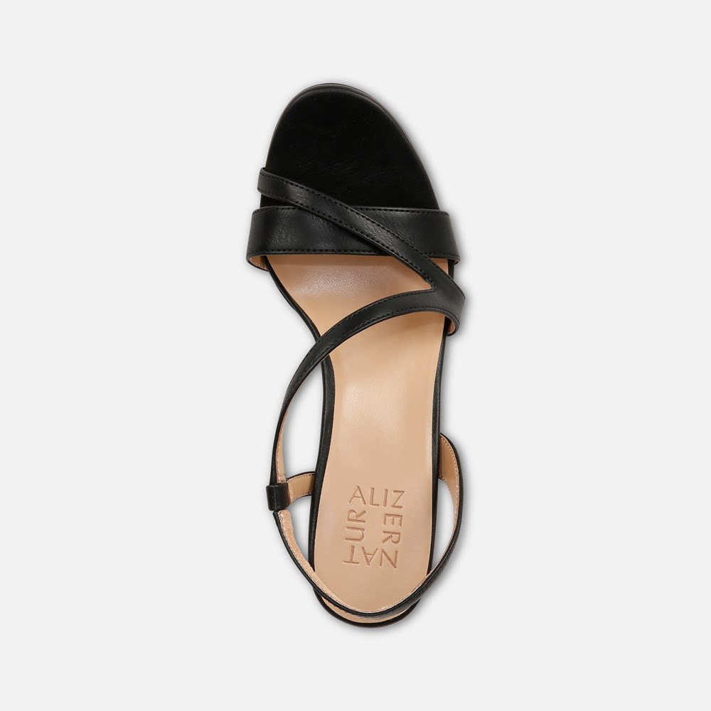 Naturalizer Abby Dress Sandal - Black Patent Faux Leather