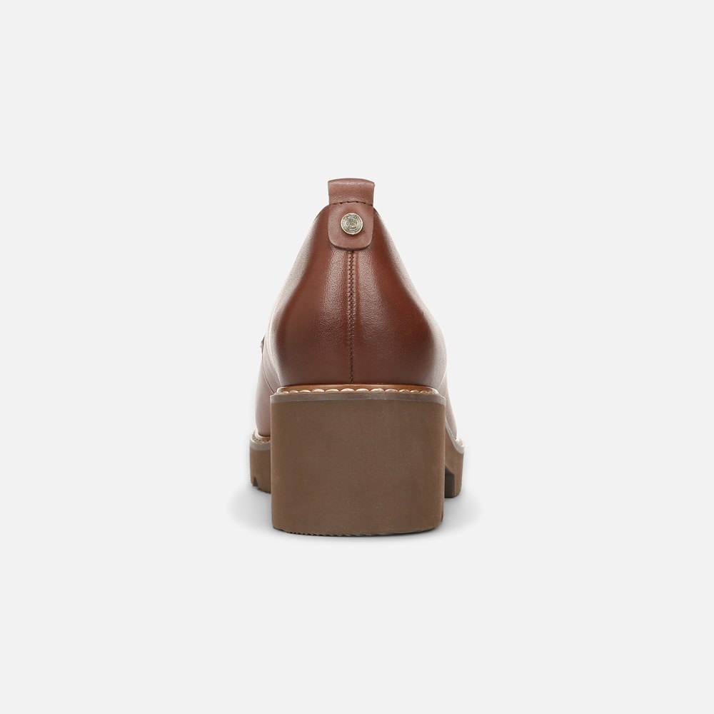 Naturalizer Darry Lug Sole Loafer - Cappuccino Brown Leather