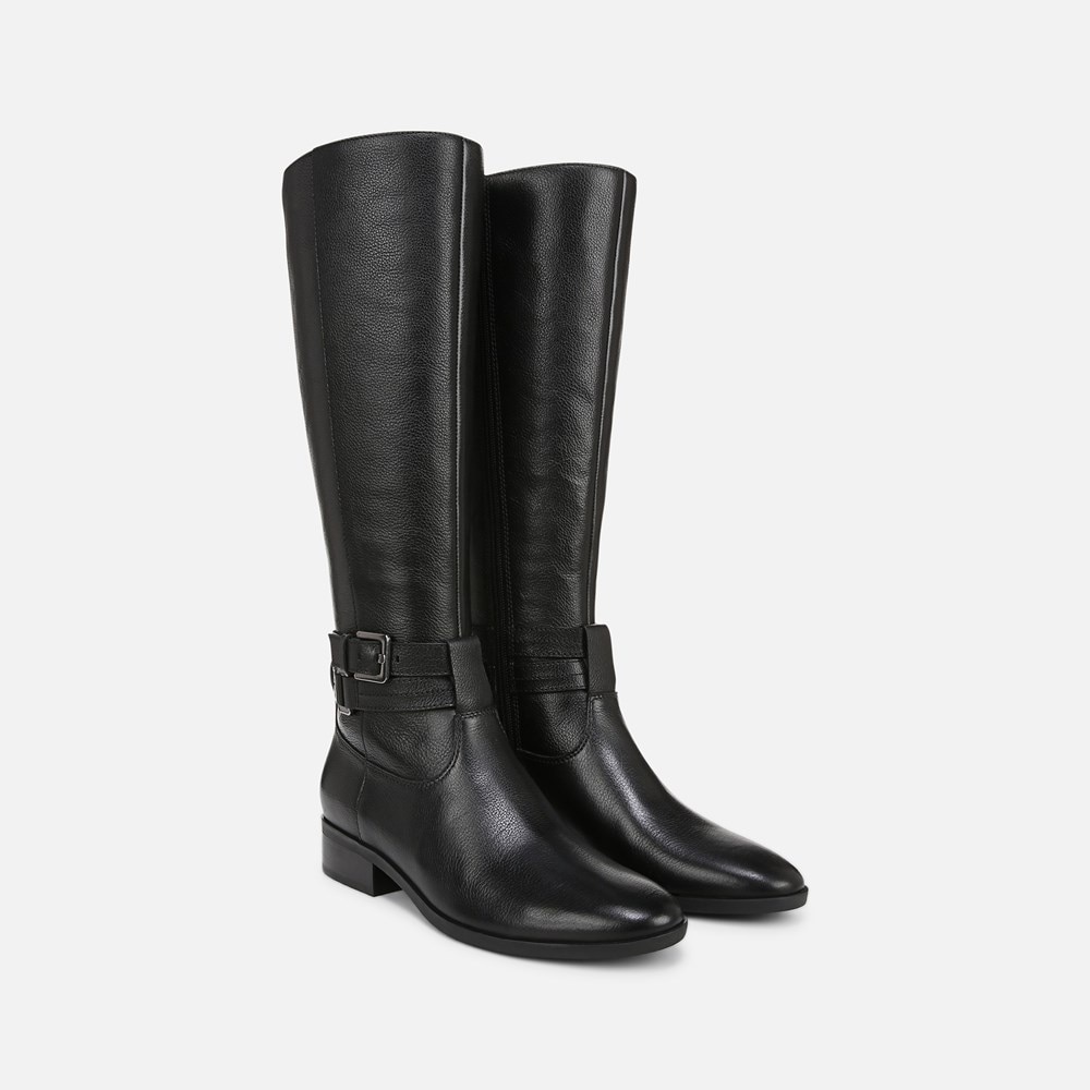 Naturalizer Rory Narrow Calf Knee High Boot - Black Leather