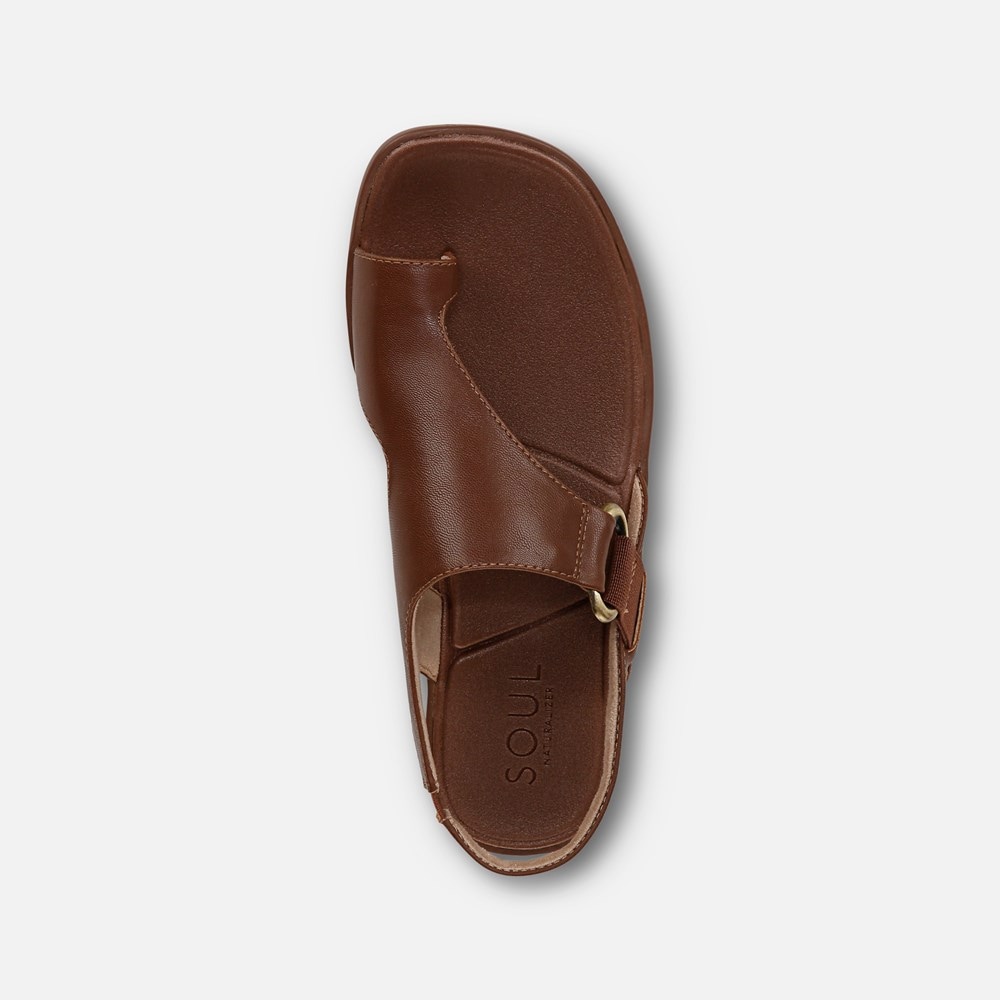 Naturalizer SOUL Freya Sandal - Brown Faux Leather