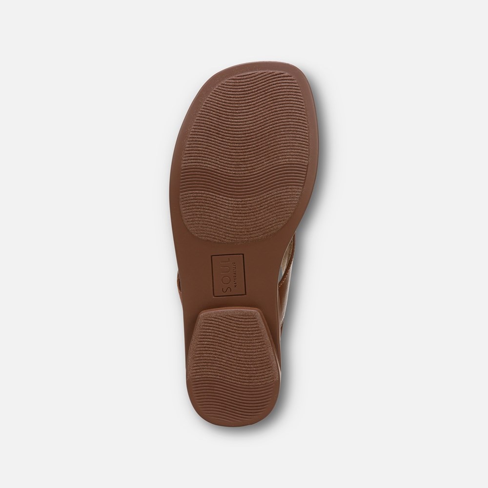 Naturalizer SOUL Freya Sandal - Brown Faux Leather