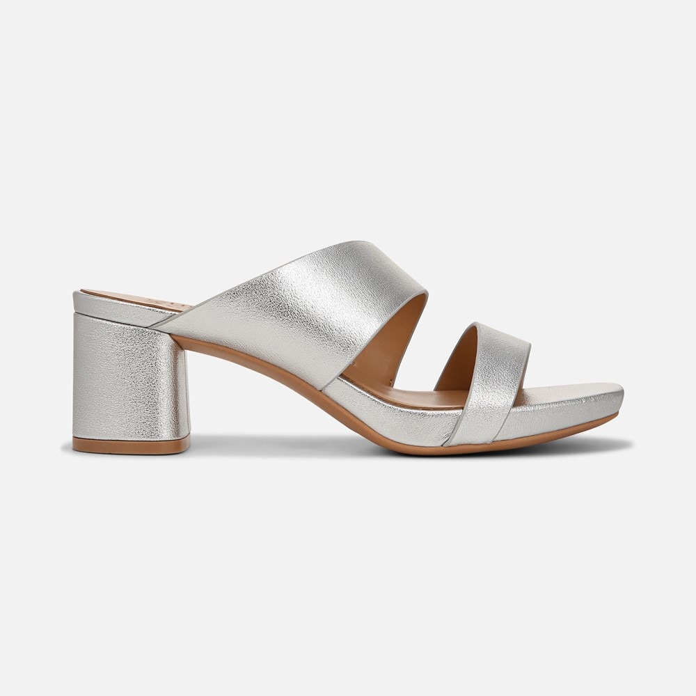 Naturalizer Inez Dress Sandal - Silver Faux Leather
