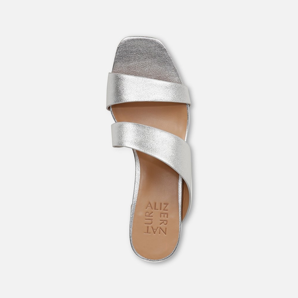 Naturalizer Inez Dress Sandal - Silver Faux Leather