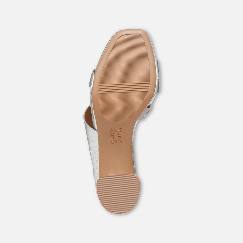 Naturalizer Inez Dress Sandal - Silver Faux Leather