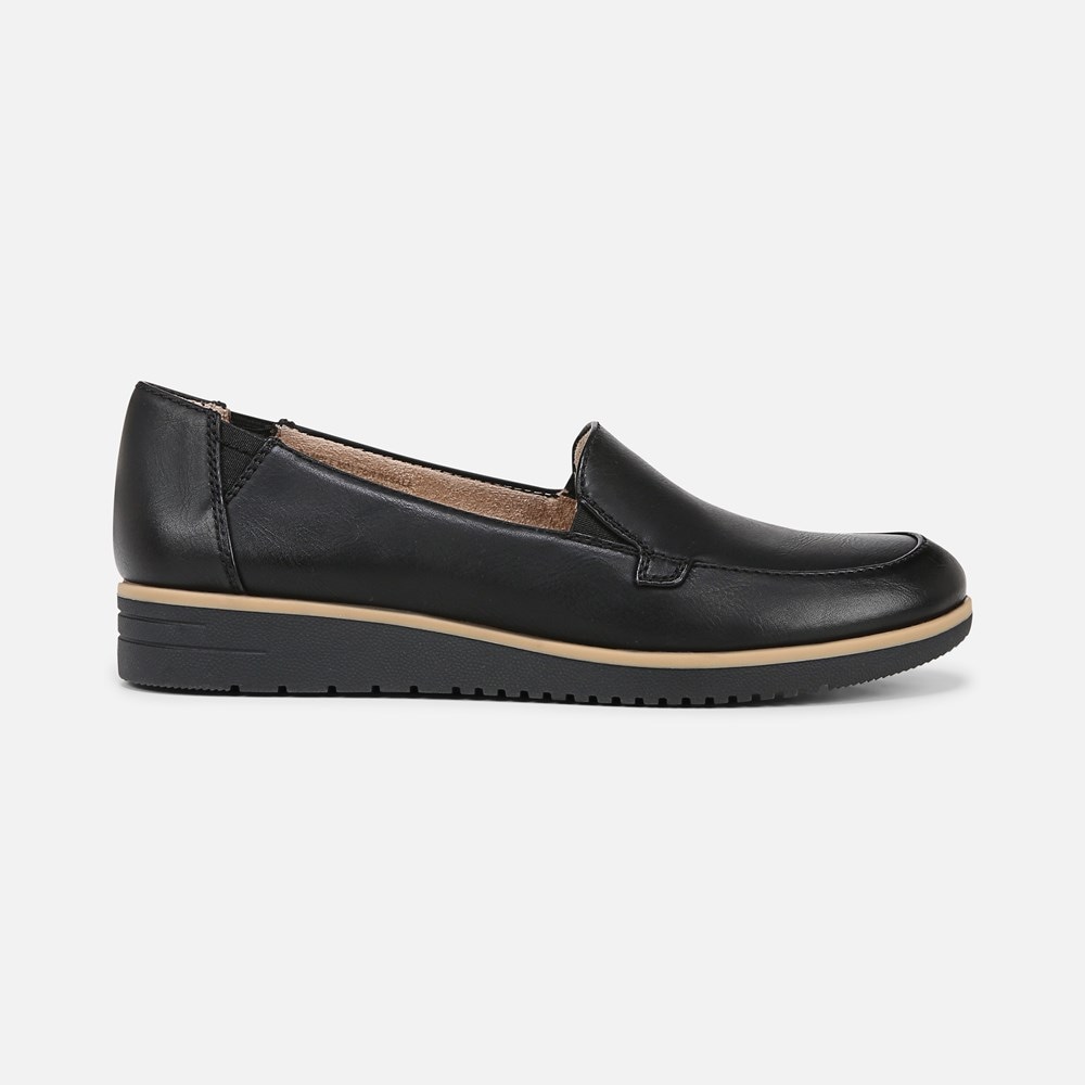 Naturalizer SOUL Idea Moc Loafer - Black Faux Leather