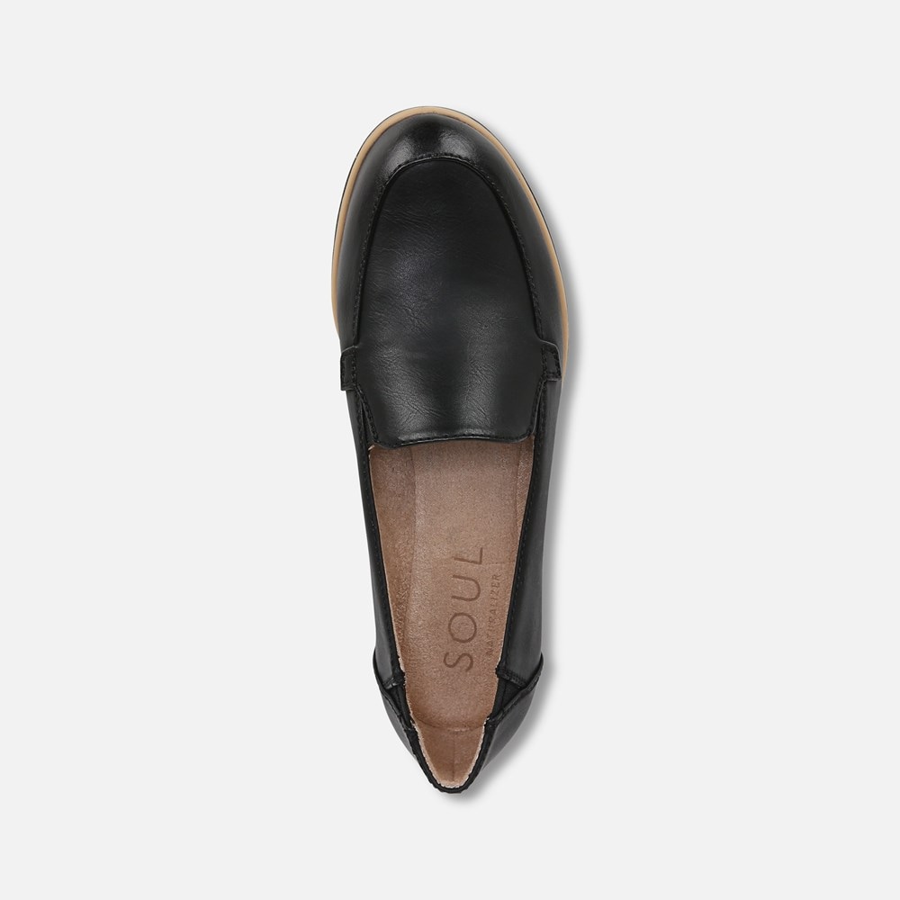 Naturalizer SOUL Idea Moc Loafer - Black Faux Leather