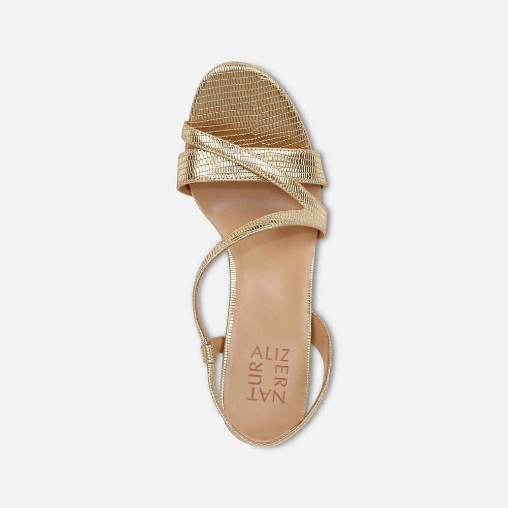 Naturalizer Abby Dress Sandal - Dark Gold Faux Leather
