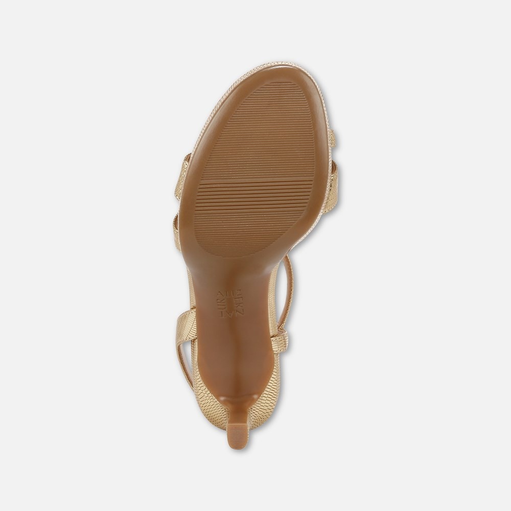 Naturalizer Abby Dress Sandal - Dark Gold Faux Leather