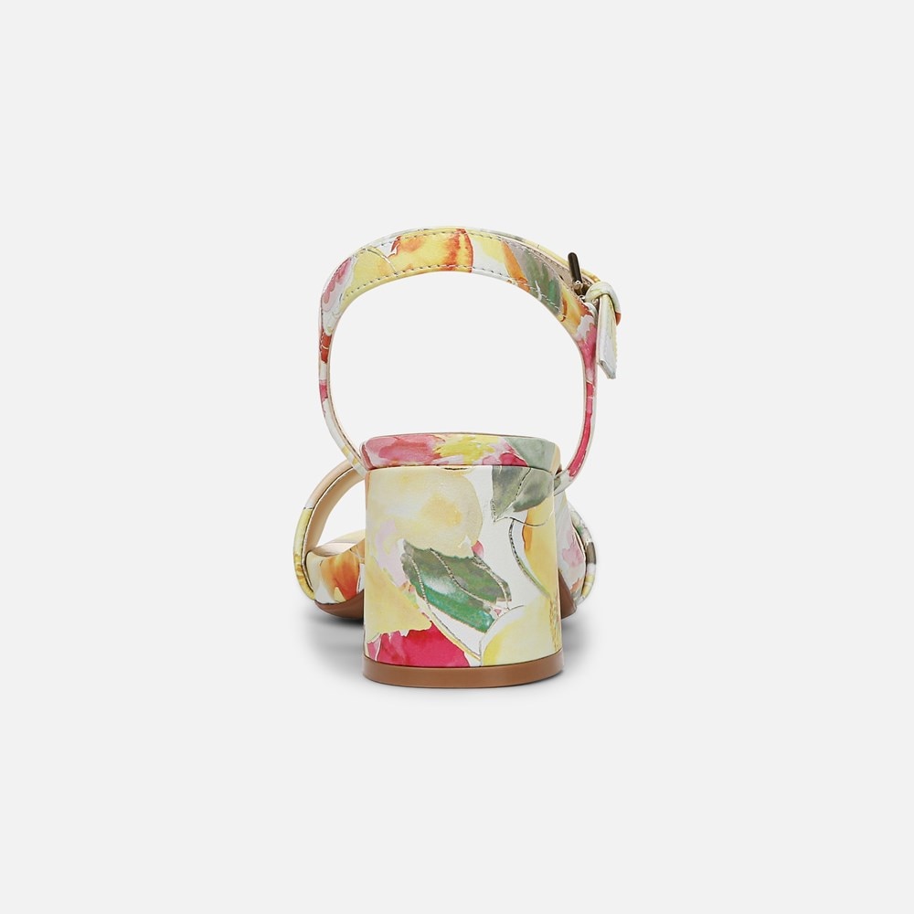 Naturalizer Izzy Dress Sandal - Sunlight Yellow Floral Leather