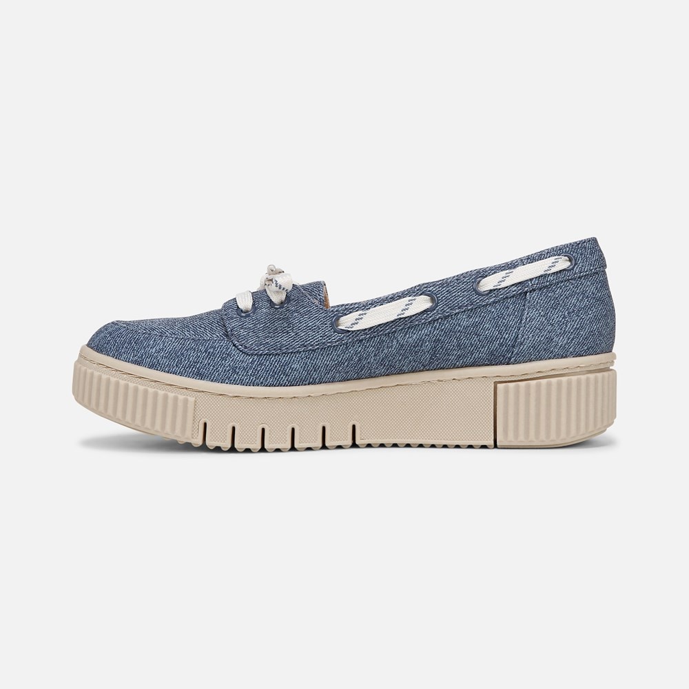 Naturalizer SOUL Tia Boat Shoe - Denim Blue Fabric