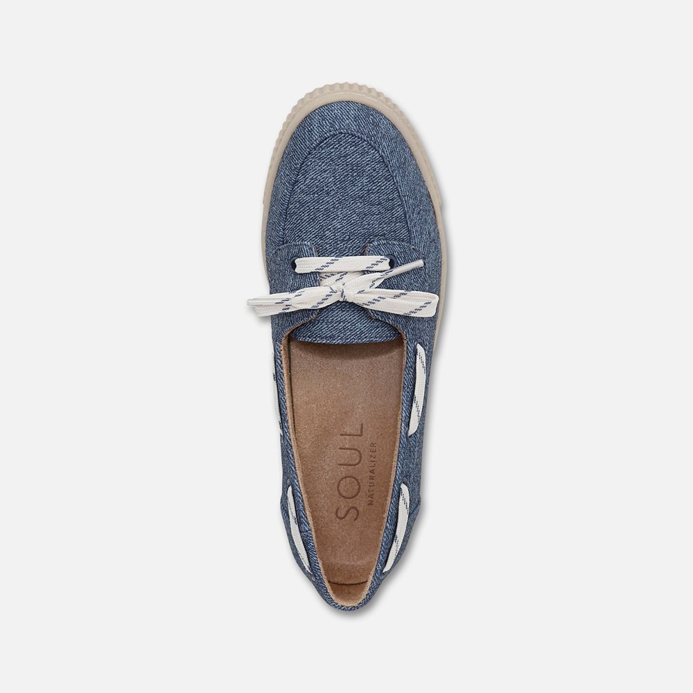 Naturalizer SOUL Tia Boat Shoe - Denim Blue Fabric