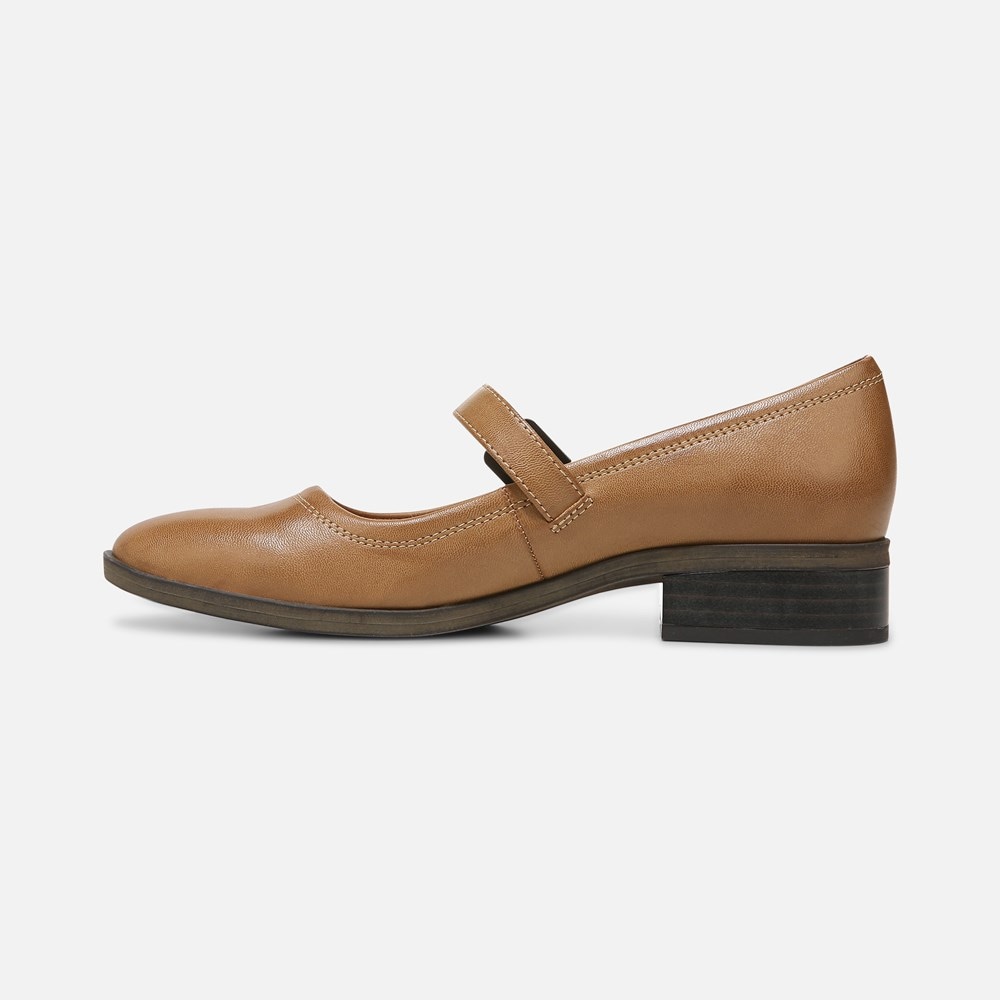Naturalizer SOUL Ramona Mary Jane Flat - English Tea Brown Synthetic