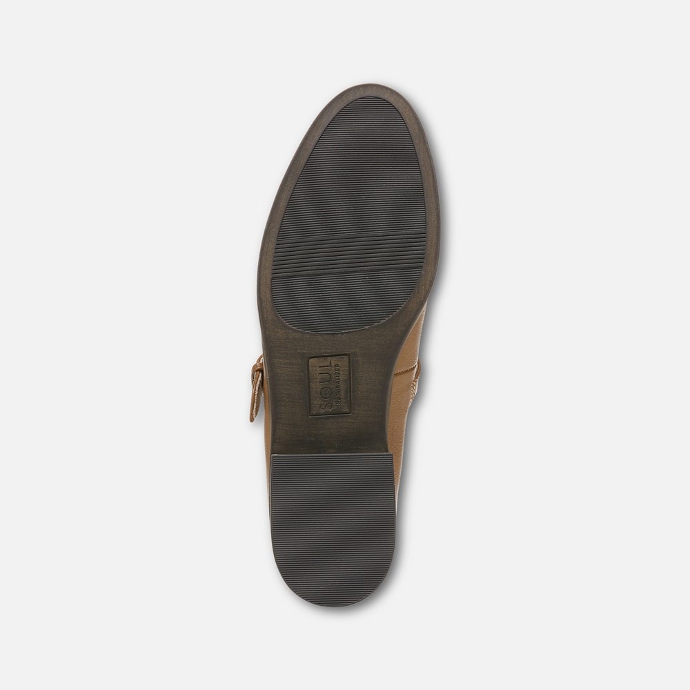 Naturalizer SOUL Ramona Mary Jane Flat - English Tea Brown Synthetic