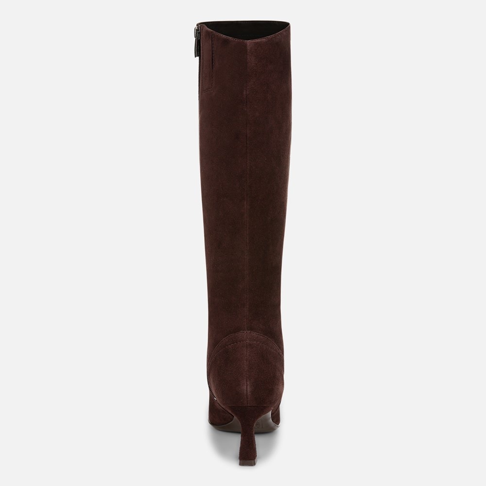 Naturalizer Deesha Wide Calf Knee High Boot - Mahogany Brown Suede