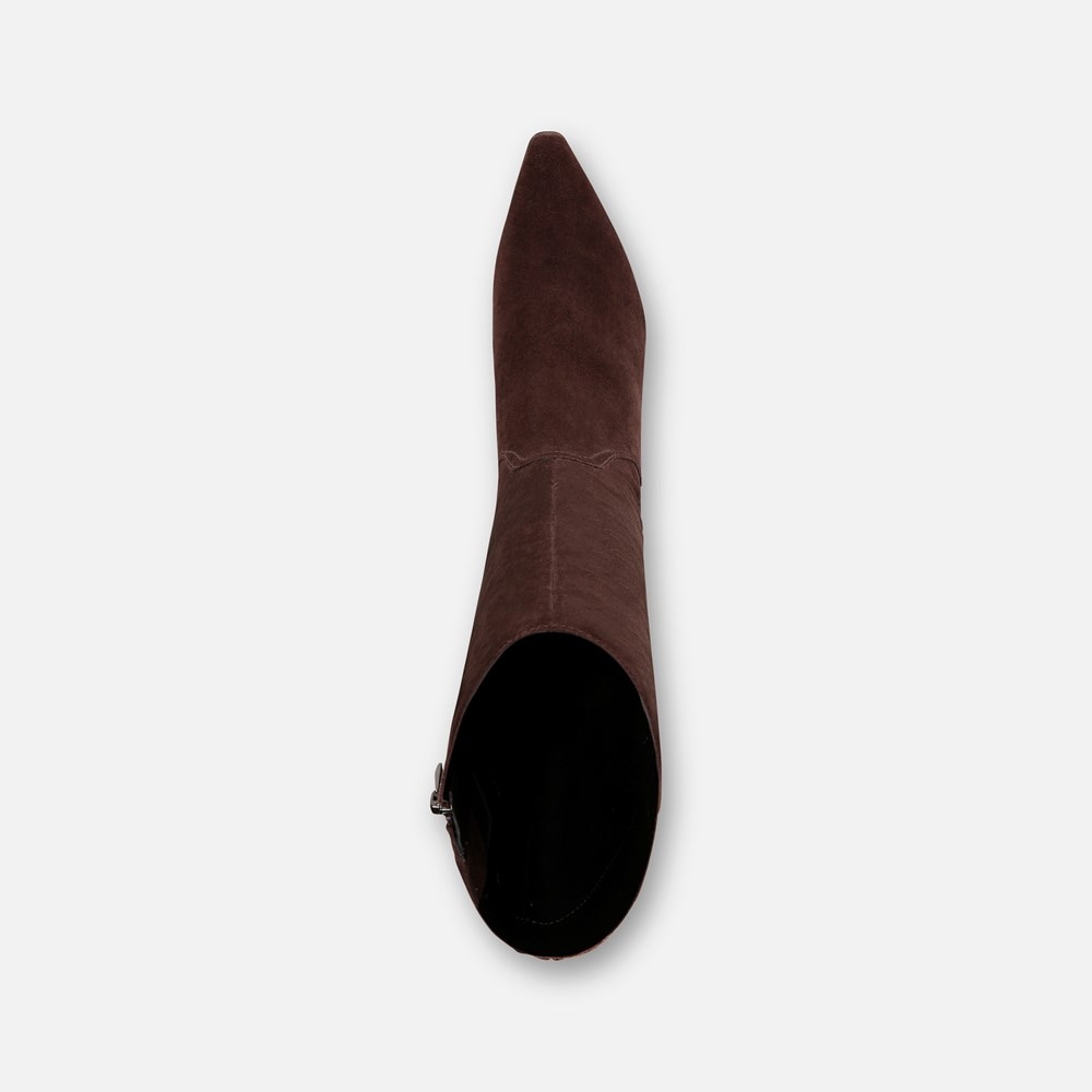 Naturalizer Deesha Wide Calf Knee High Boot - Mahogany Brown Suede