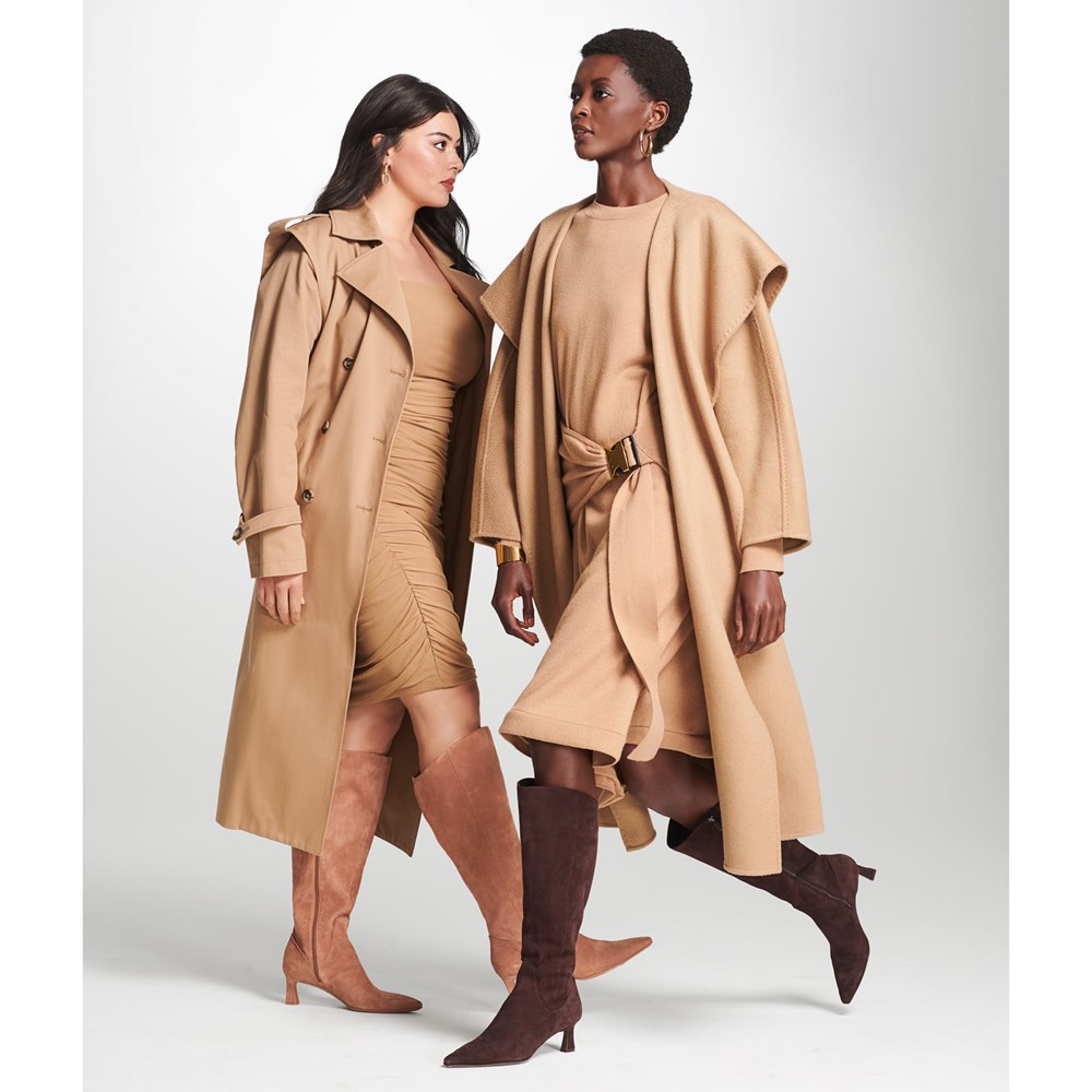 Naturalizer Deesha Wide Calf Knee High Boot - Mahogany Brown Suede