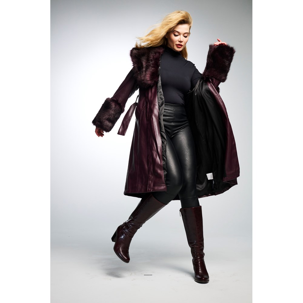 Naturalizer Kalina Narrow Calf Knee High Boot - Black Leather