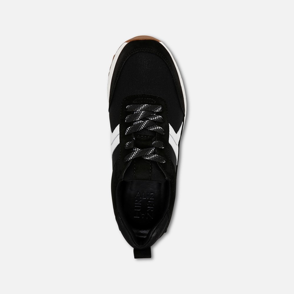 Naturalizer Shay Jogger Lace Up Sneaker - Black Mesh / Suede