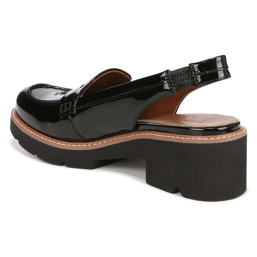 Naturalizer Darry Lug Sole Slingback Loafer - Black Patent