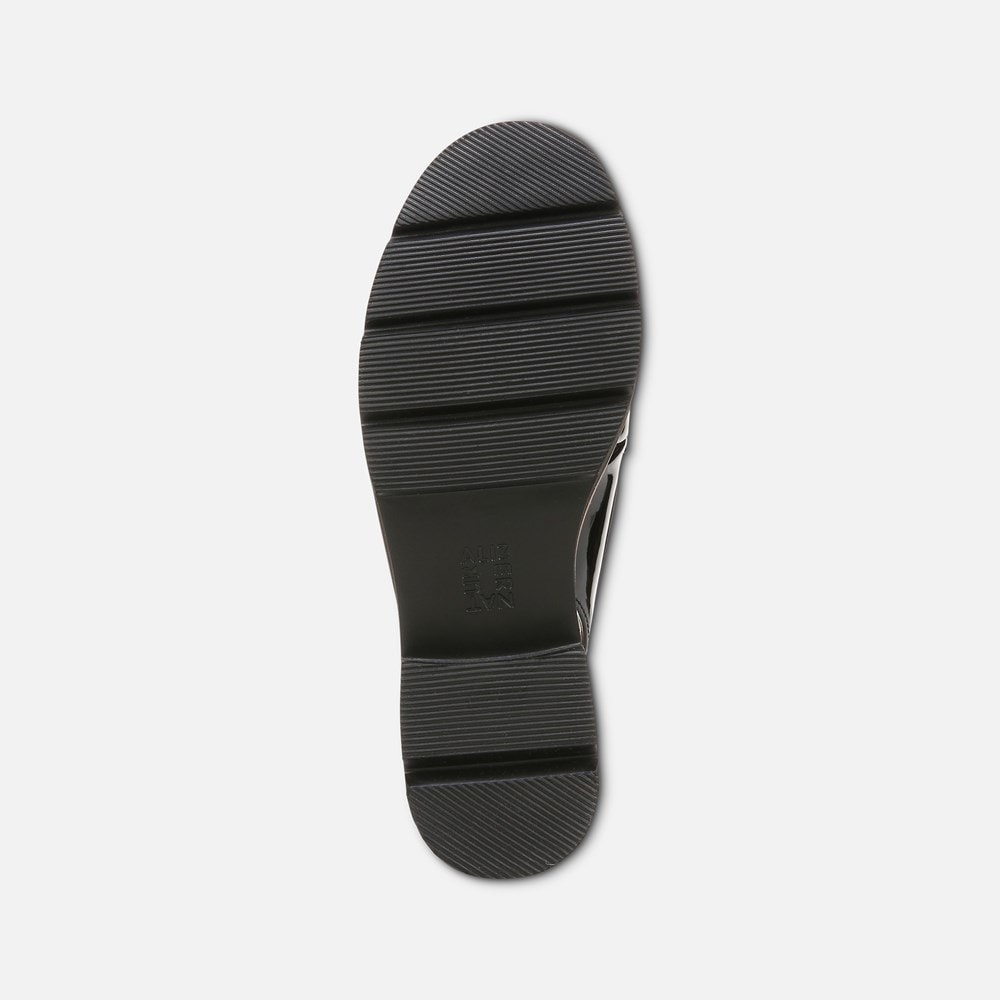 Naturalizer Darry Lug Sole Slingback Loafer - Black Patent