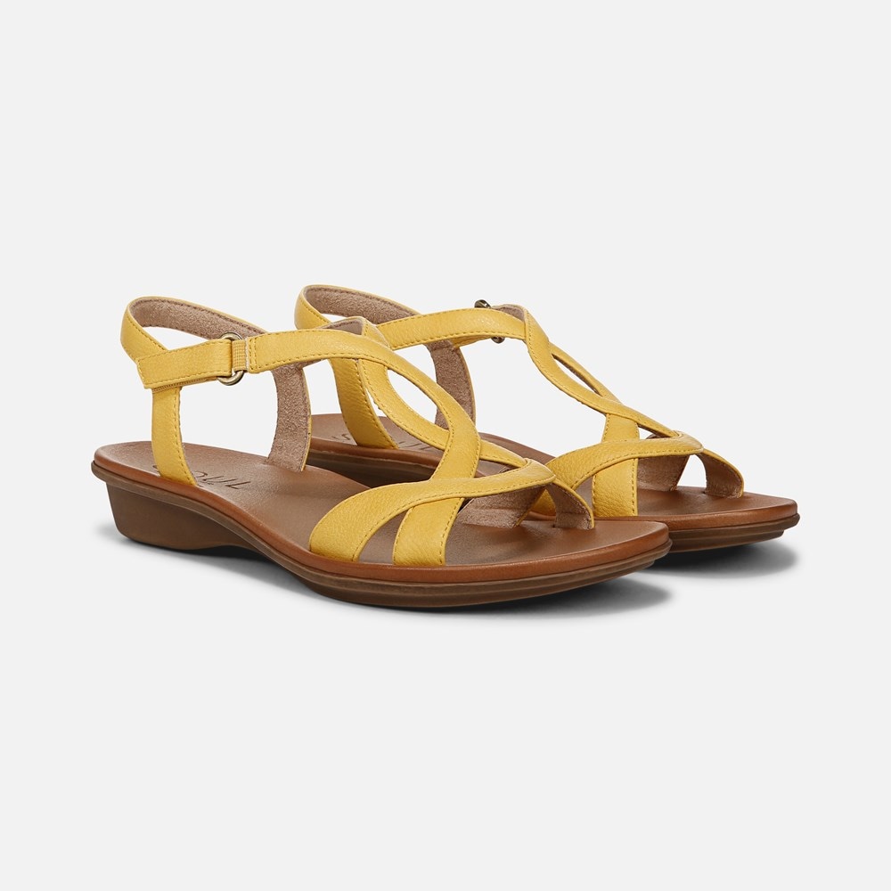 Naturalizer SOUL Solo Sandal - Yellow Faux Leather