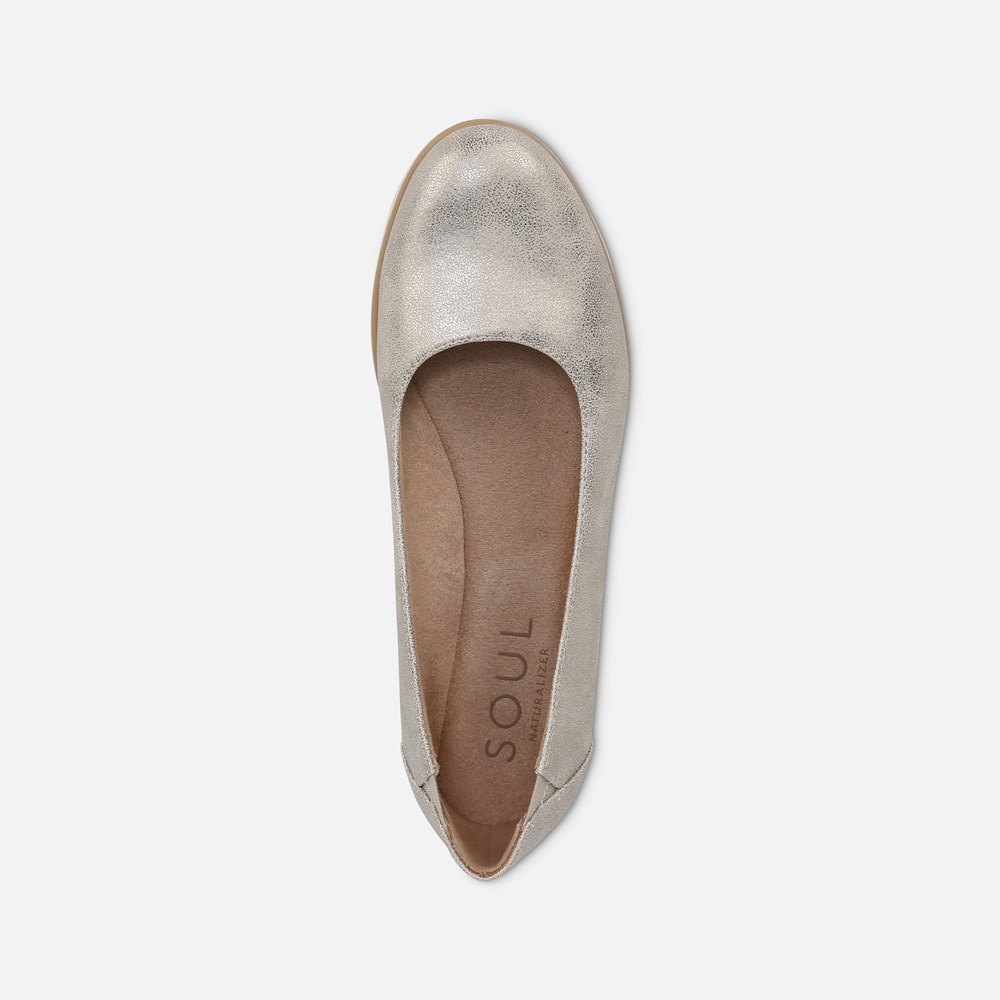 Naturalizer SOUL Idea Ballet Flat - Light Gold Synthetic