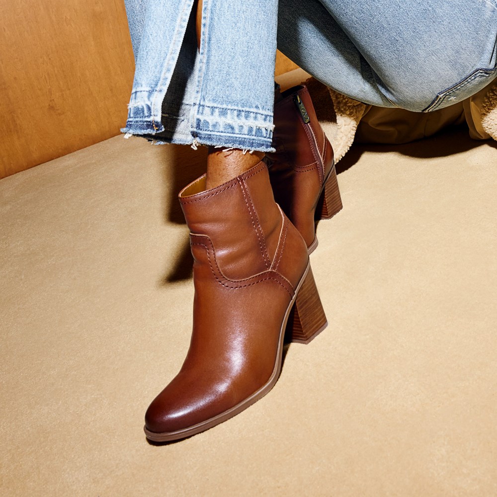 Naturalizer Kalina Ankle Bootie - Cider Spice Brown Leather