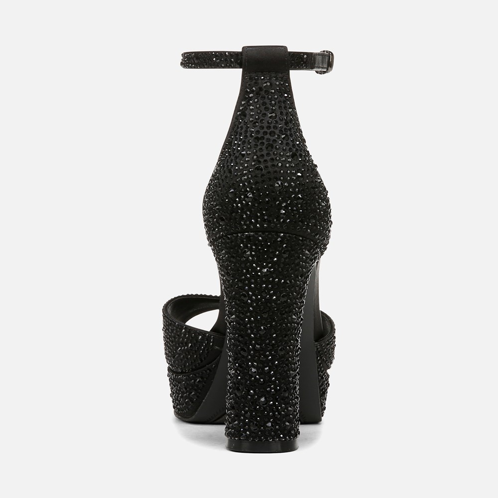 Naturalizer 27 Edit Delphie Dress Sandal - Black Satin Fabric