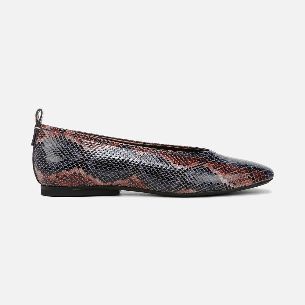 Naturalizer 27 Edit Carla Flat - Blue Snake Print Leather