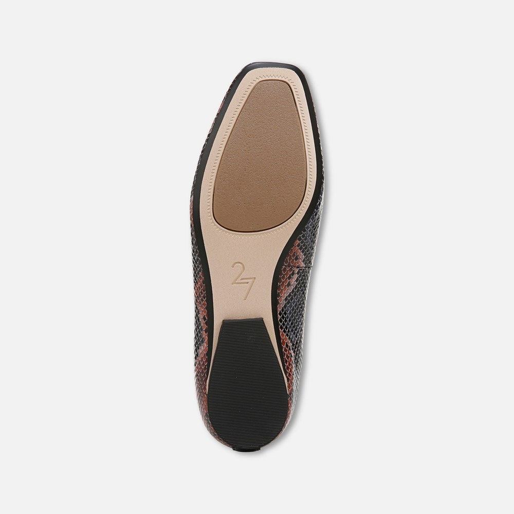 Naturalizer 27 Edit Carla Flat - Blue Snake Print Leather