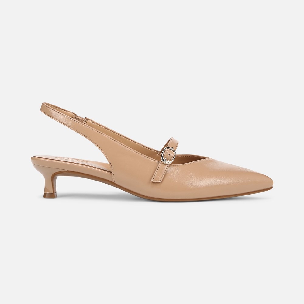 Naturalizer Grayson Mary Jane Slingback - Taupe Faux Leather