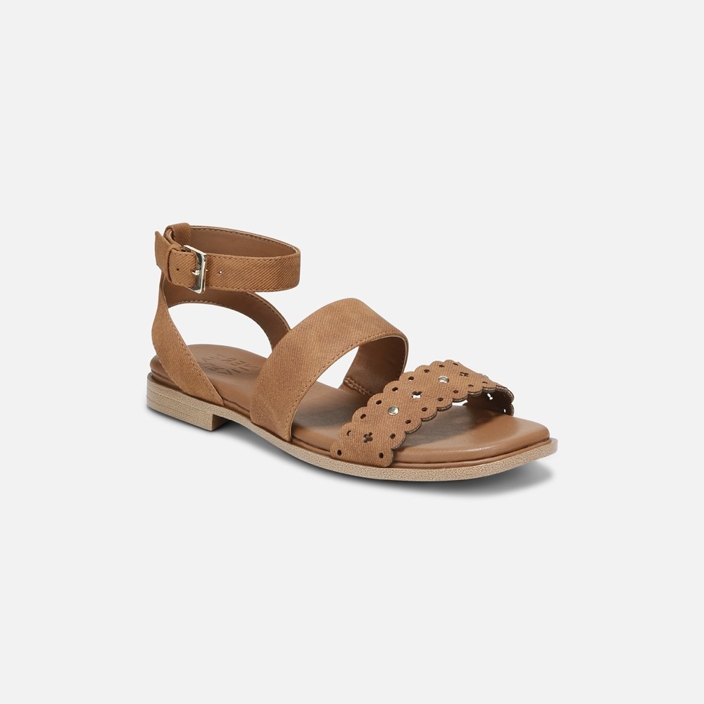 Naturalizer Gana Strappy Sandal - Brown Faux Leather