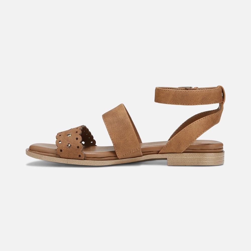 Naturalizer Gana Strappy Sandal - Brown Faux Leather
