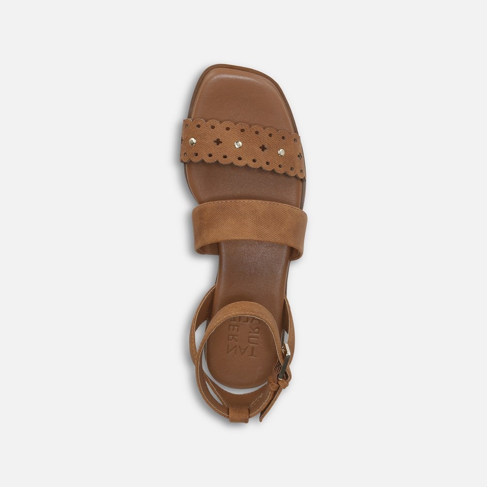 Naturalizer Gana Strappy Sandal - Brown Faux Leather