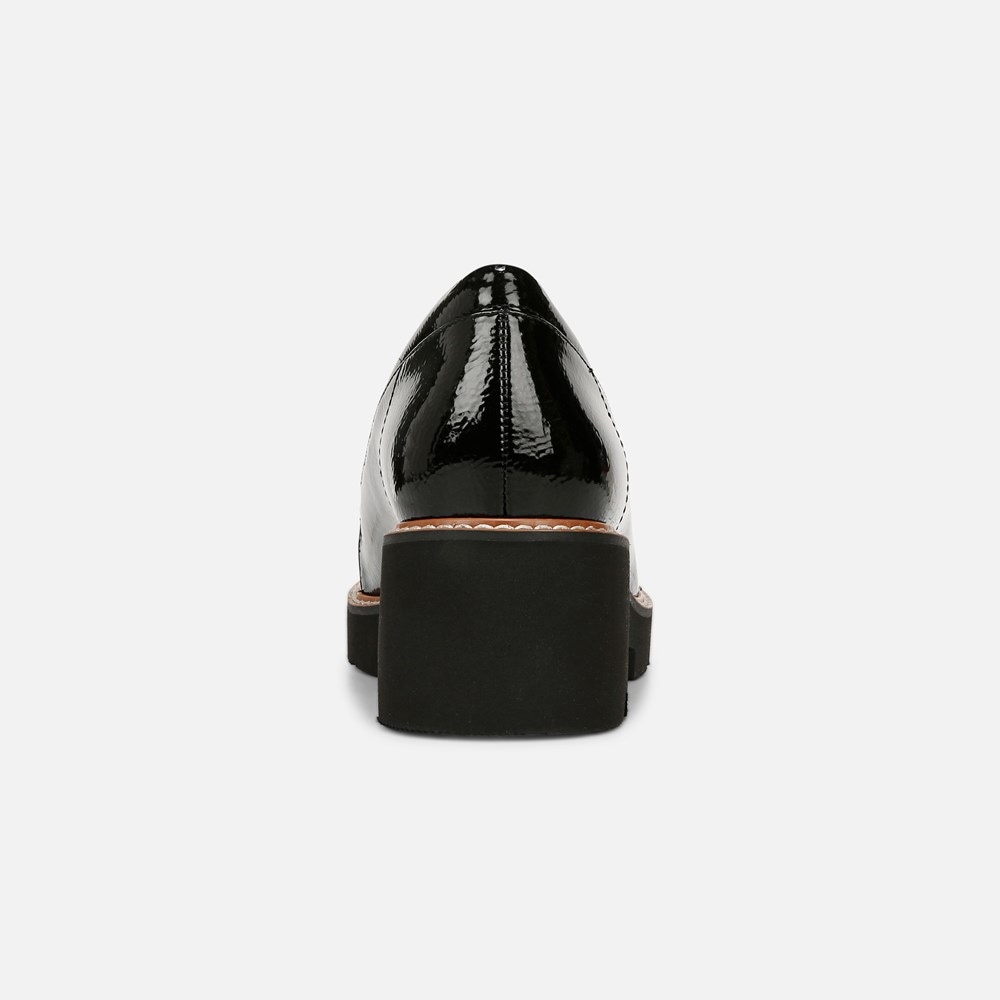 Naturalizer Committed Lug Loafer - Black Faux Patent Leather