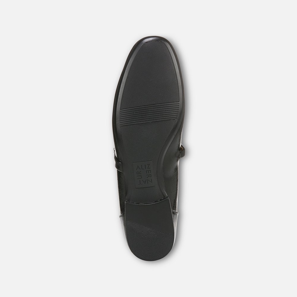 Naturalizer Kelly Chain Mary Jane Flat - Black Faux Leather
