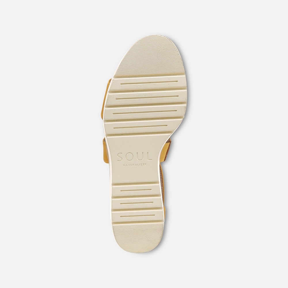 Naturalizer Soul Goodtimes Wedge Sandal - Yellow Synthetic
