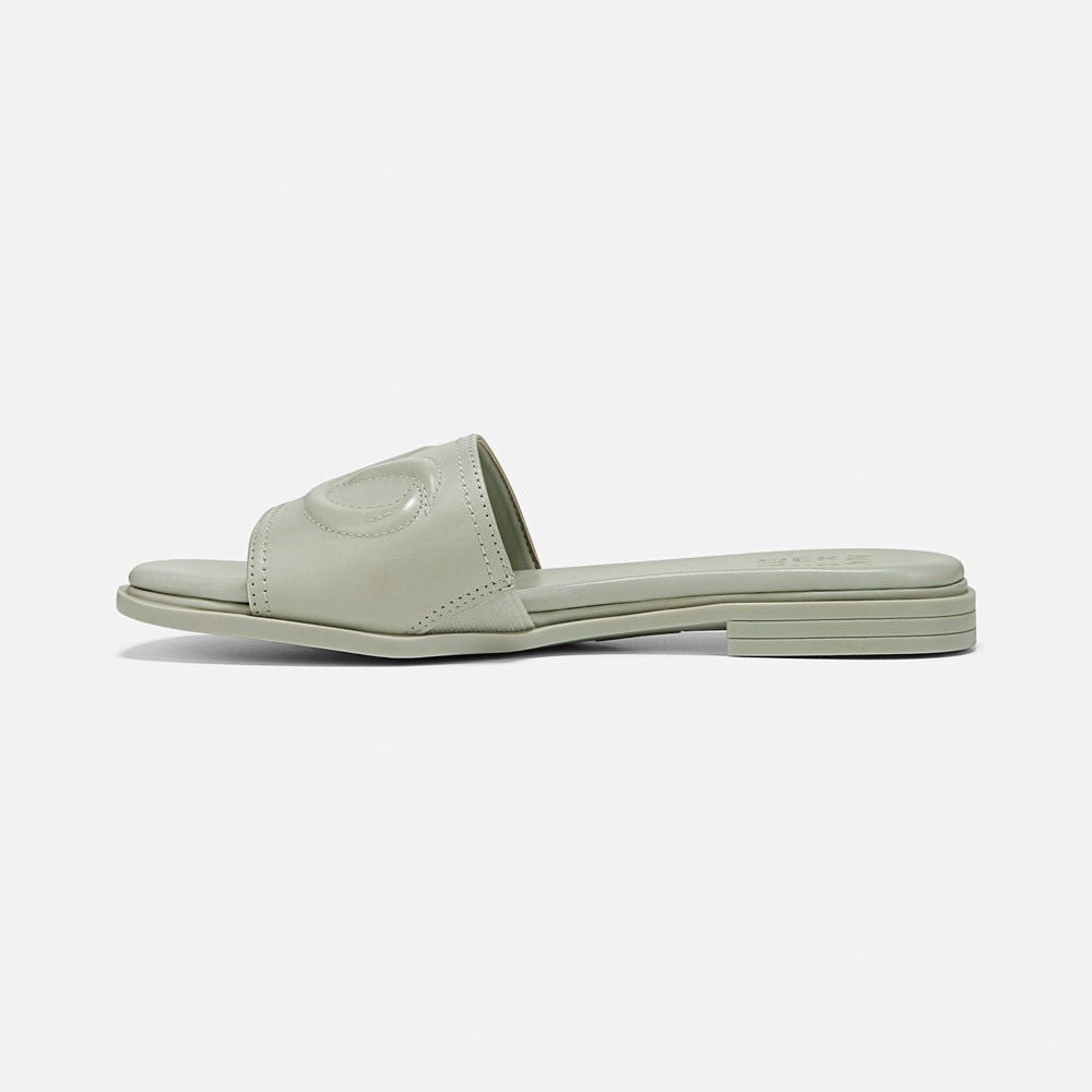 Naturalizer Genevieve Slide Sandal - Pistachio Green Leather