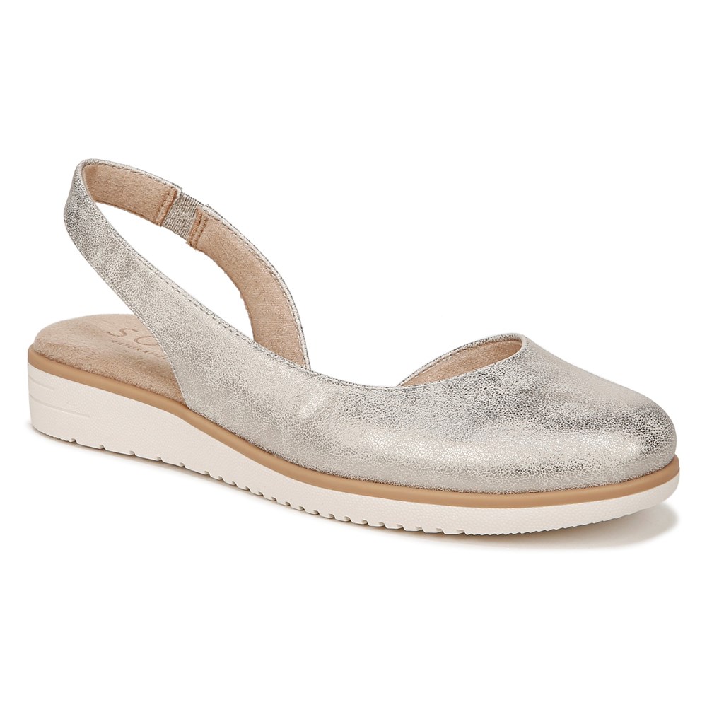 Naturalizer SOUL Idea d\'Orsay Flat - Light Gold Faux Leather
