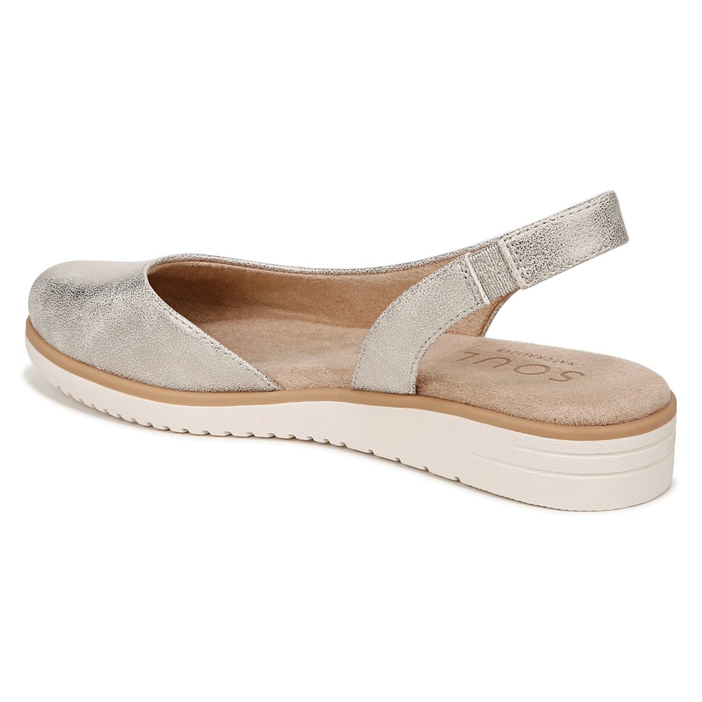 Naturalizer SOUL Idea d\'Orsay Flat - Light Gold Faux Leather