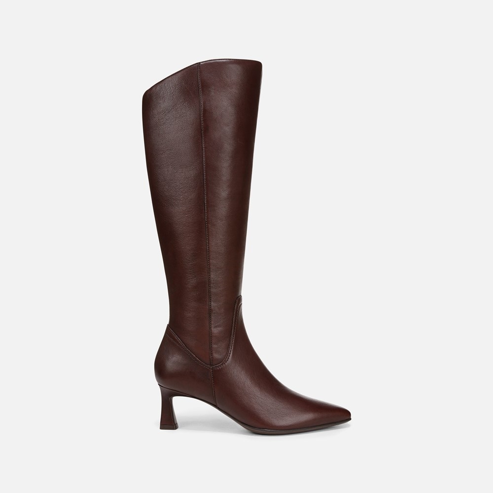 Naturalizer Deesha Wide Calf Knee High Boot - Chocolate Bar Leather