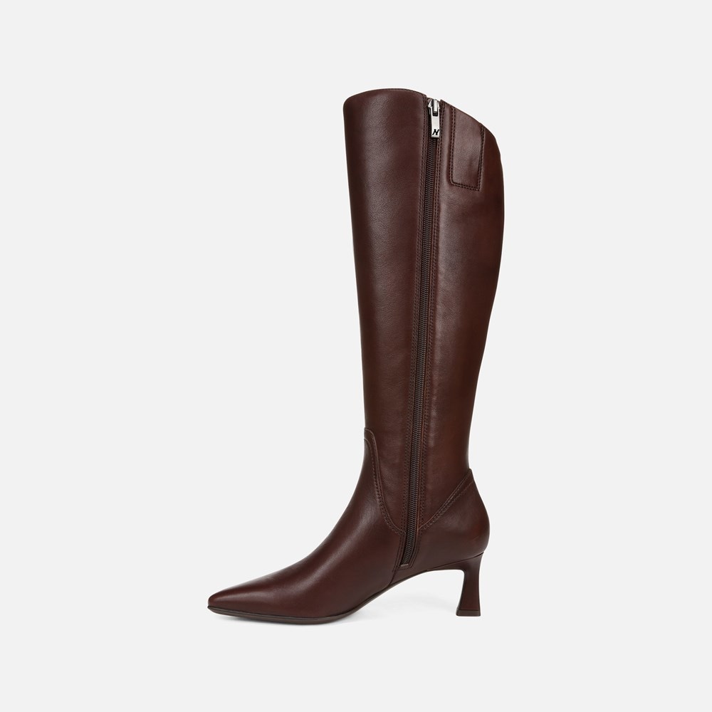 Naturalizer Deesha Wide Calf Knee High Boot - Chocolate Bar Leather
